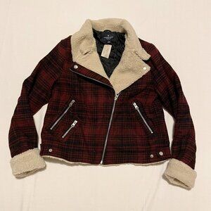 American Eagle Outfitters Womens Size Small Plaid Wool Blend Jacket Coat